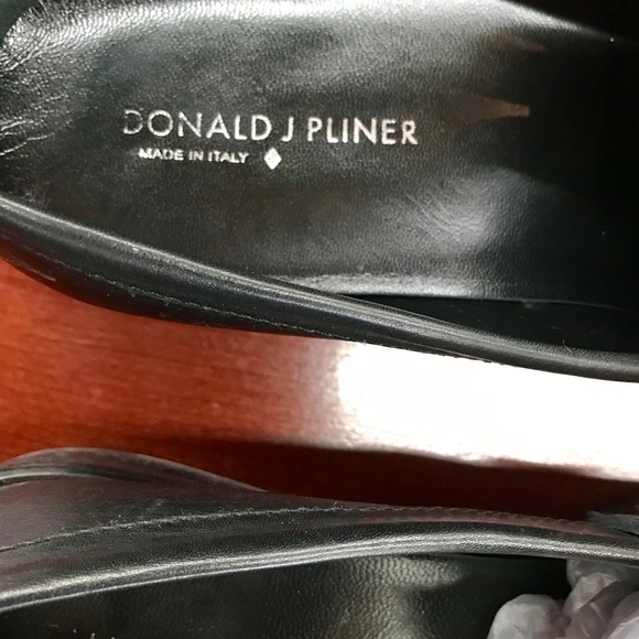 Donald Pliner Black Baby Calf Loafers - Picture 4 of 6